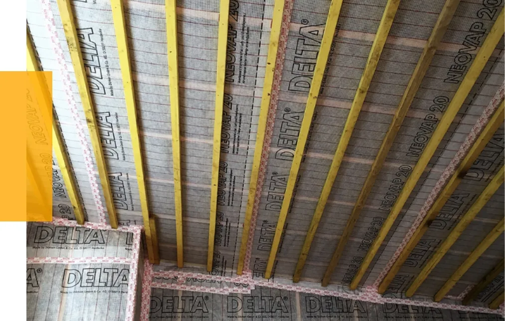 Pose d'une membrane Hydrorégulatrice en Pays de La Loire par ADAIR pour l'étanchéité à l'air du bâti